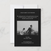 Faire-part de mariage noir et blanc moderne (Dos)