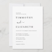 Faire-part de mariage Noir Et Blanc Moderne (Devant)