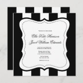 Faire-part de mariage noir et blanc personnalisabl (Devant / Derrière)