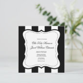 Faire-part de mariage noir et blanc personnalisabl (Debout devant)