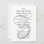 Faire-part de mariage noir et blanc| Z initial (Dos)