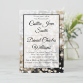 Faire-part de mariage noir et or (Debout devant)