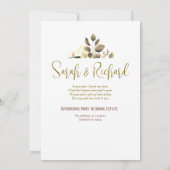Faire-part de mariage noir et or (Dos)