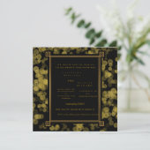 Faire-part de mariage noir et or | Luxe modifiable (Debout devant)