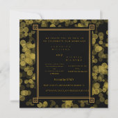 Faire-part de mariage noir et or | Luxe modifiable (Devant)
