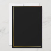 Faire-part de mariage Noir Et Or Premium (Dos)