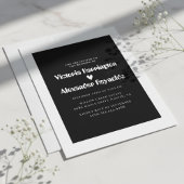 Faire-part de mariage noir moderne