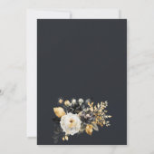 Faire-part de mariage Noir Or (Dos)