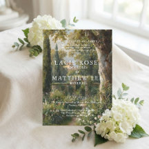 Faire-part de mariage noir paysage vintage lunatiq