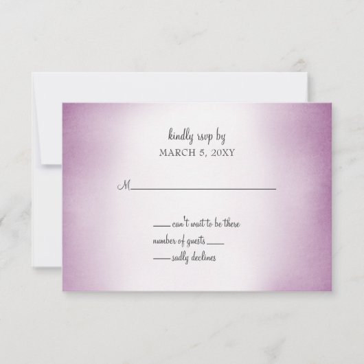 faire-part de mariage noir pourpre (Devant)