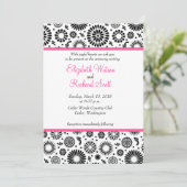 Faire-part de mariage noir rétro (Debout devant)