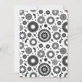 Faire-part de mariage noir rétro (Dos)