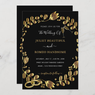 Faire-part de mariage Noire des Tulipes d'or - Cha