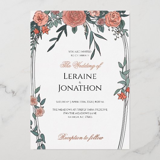 Faire-part de mariage non précipité (Recto)