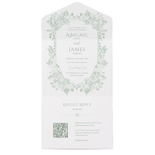 Faire-part de mariage Norwich avec carte RSVP