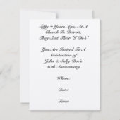 Faire-part de mariage nostalgique pour l'anniversa (Dos)