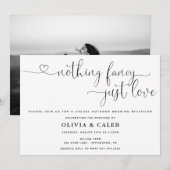Faire-part de mariage Nothing Fancy Just Love (Devant / Derrière)