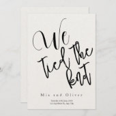 Faire-part de mariage " Nous avons fait le nœud " (Devant / Derrière)