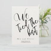 Faire-part de mariage " Nous avons fait un nœud " (Debout devant)