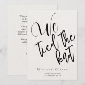 Faire-part de mariage " Nous avons noué le nœud " (Devant / Derrière)