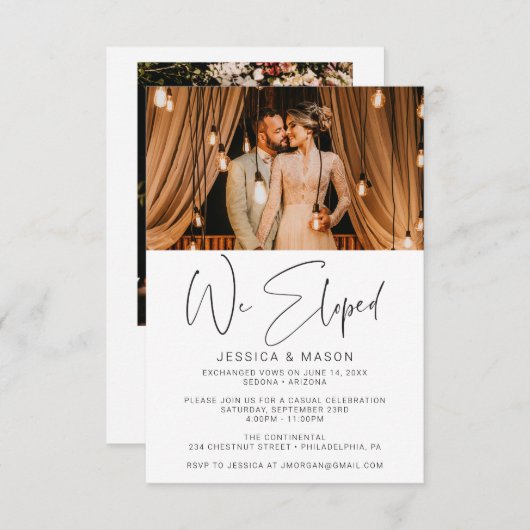 Faire-part de mariage Nous nous sommes mariés en t (Devant / Derrière)