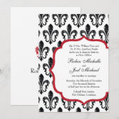 Faire-part de mariage| Nouvelle-Orléans| Rouge (Devant / Derrière)