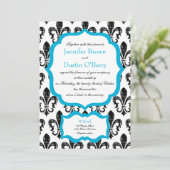 Faire-part de mariage| Nouvelle-Orléans| Turquoise (Debout devant)