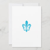 Faire-part de mariage| Nouvelle-Orléans| Turquoise (Dos)