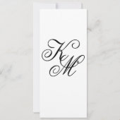 Faire-part de mariage numérique blanc élégant mini (Dos)