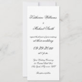 Faire-part de mariage numérique blanc élégant mini (Devant)