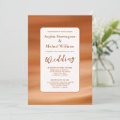Faire-part de mariage numérique Terracotta Fall QR (Debout devant)