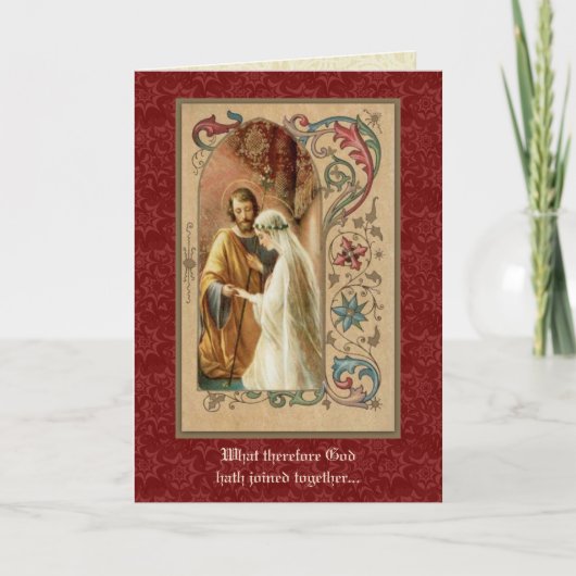 Faire-part de mariage nuptiale catholique traditio (Devant)