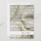 Faire-part de mariage nuptiale de musique (Dos)