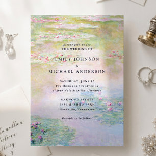 Faire-part de mariage Nymphéas de Monet