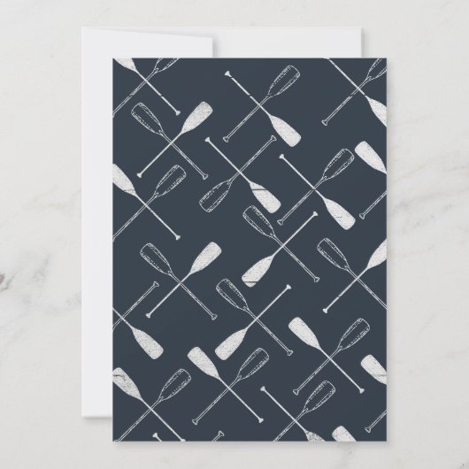 FAIRE-PART DE MARIAGE| Oars rustiques nautiques (Dos)