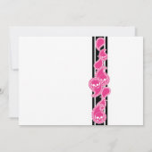 Faire-part de mariage oblique (magenta) (Dos)