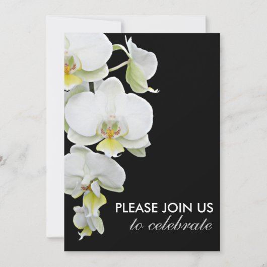 Faire-part de mariage/occasion - Élégantes orchidé (Devant)