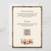 Faire-part de mariage occidental crâne de vache fl (Dos)