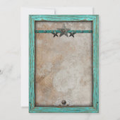 Faire-part de mariage occidental de pays rustique (Dos)