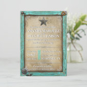 Faire-part de mariage occidental de pays rustique (Debout devant)