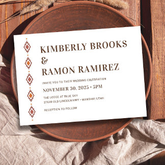 Faire-part de mariage occidental rustique