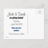 Faire-part de mariage occidental : Save the Date (Dos)