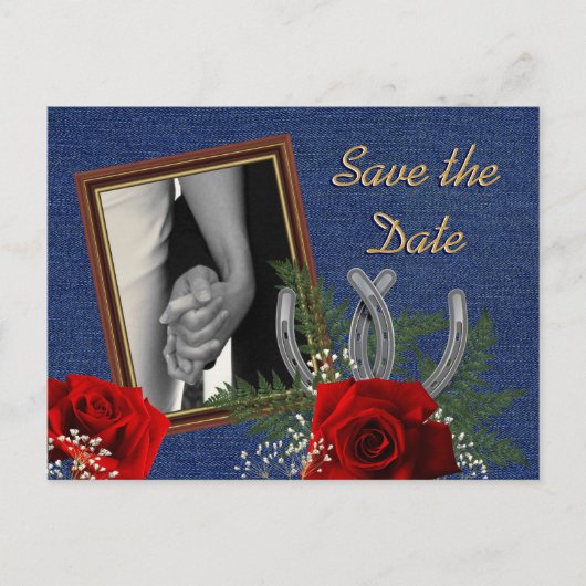 Faire-part de mariage occidental : Save the Date (Devant)