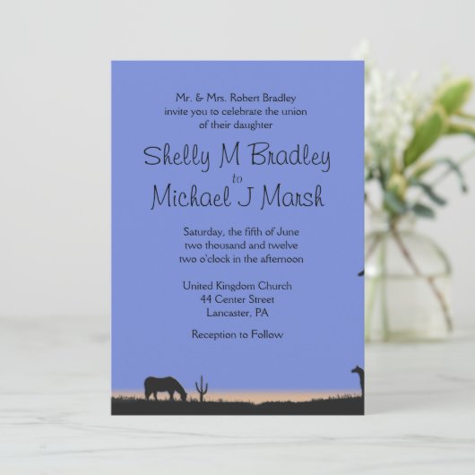 Faire-part de mariage occidentale (Debout devant)