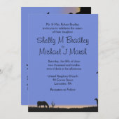 Faire-part de mariage occidentale (Devant / Derrière)