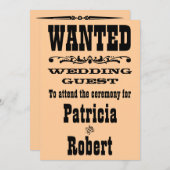 Faire-part de mariage occidentale (Devant / Derrière)