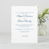 Faire-part de mariage Ocean Breeze sur fond blanc (Debout devant)