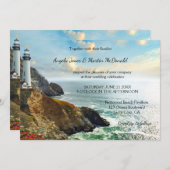 Faire-part de mariage Ocean Lighthouse (Devant / Derrière)