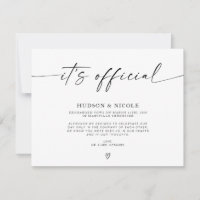 Faire-part de mariage officiel après une fugue amo