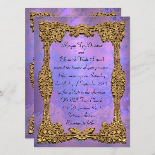 Faire-part de mariage officiel de Gigifarah Gala (Devant / Derrière)